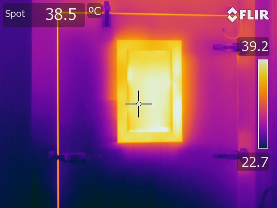 FLIR infrared thermal image used in insulation testing